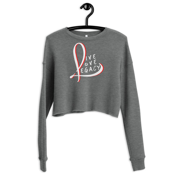 Live Love Legacy (White Logo) - Ladies Crop Sweatshirt