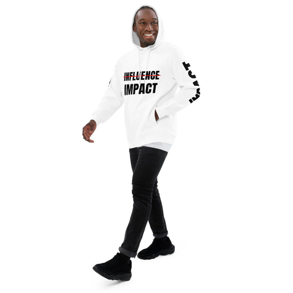 Impact Over Influence (White) - Unisex fashion hoodie