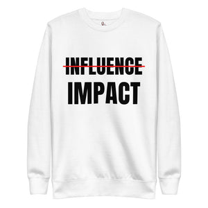 Impact Over Influence (White) - Unisex Fleece Pullover