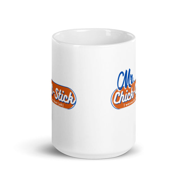 Mr. Chick-O-Stick - White glossy mug