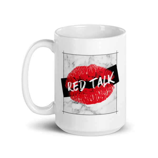 Red Talk - White glossy mug