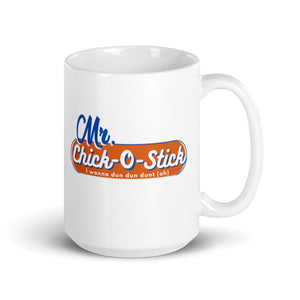 Mr. Chick-O-Stick - White glossy mug