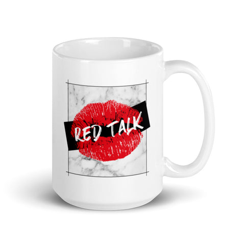 Red Talk - White glossy mug